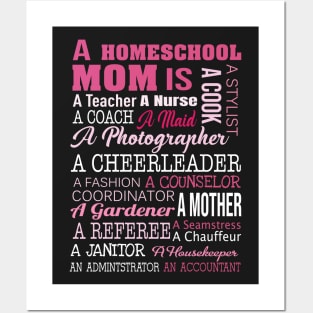 Homeschool Mom Awesome T-Shirt Posters and Art